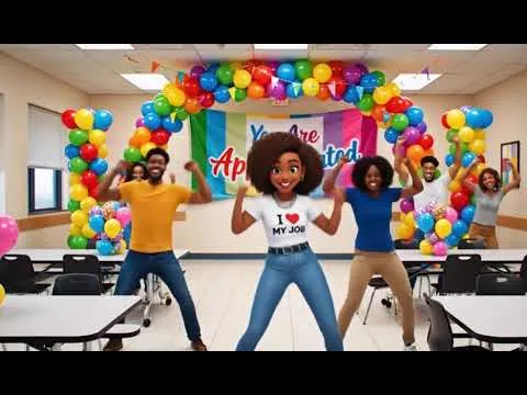 Preview of the employee appreciation branded song and video promotion